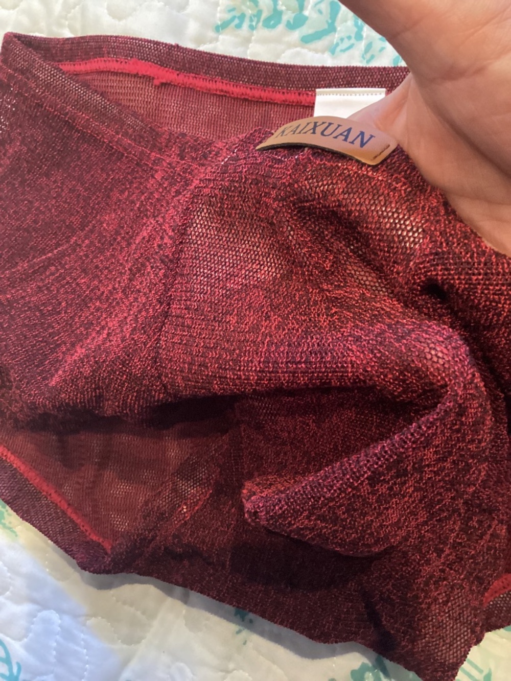 Red mesh trunks, medium - Picture 5 of 7